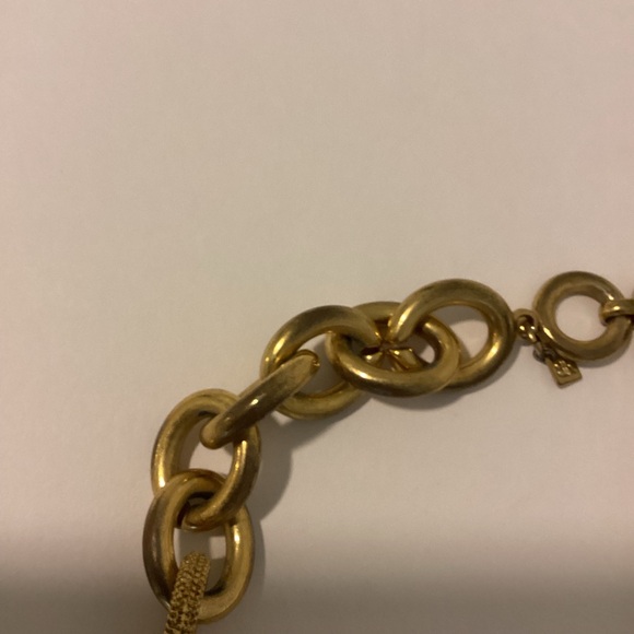 Banana Republic Necklace Chunky Gold Tone Textured Statement Piece - Picture 8 of 10